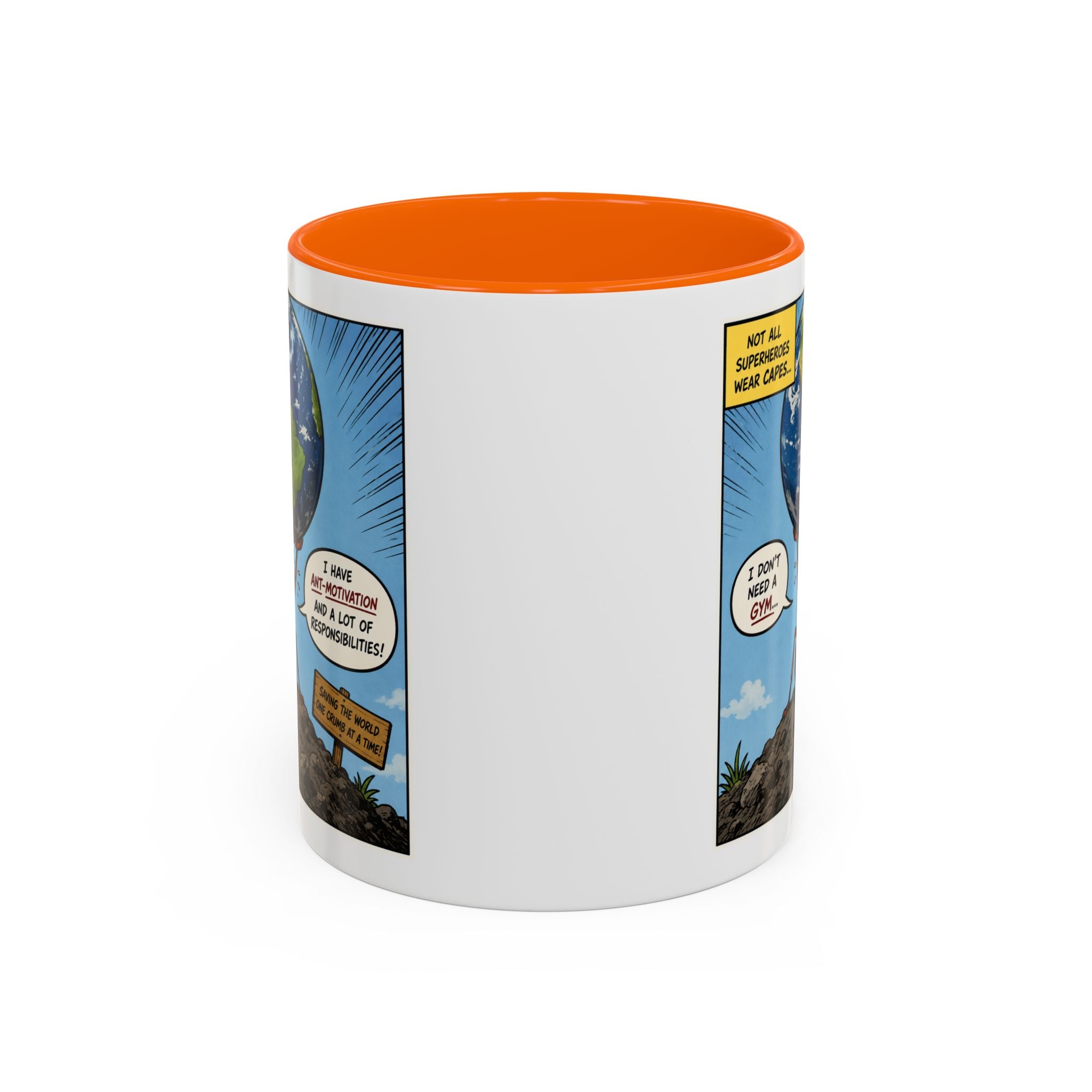 Ant-Motivation Comic Mug – Inspirational Coffee Mug | Funny Luxury Motivation Mug