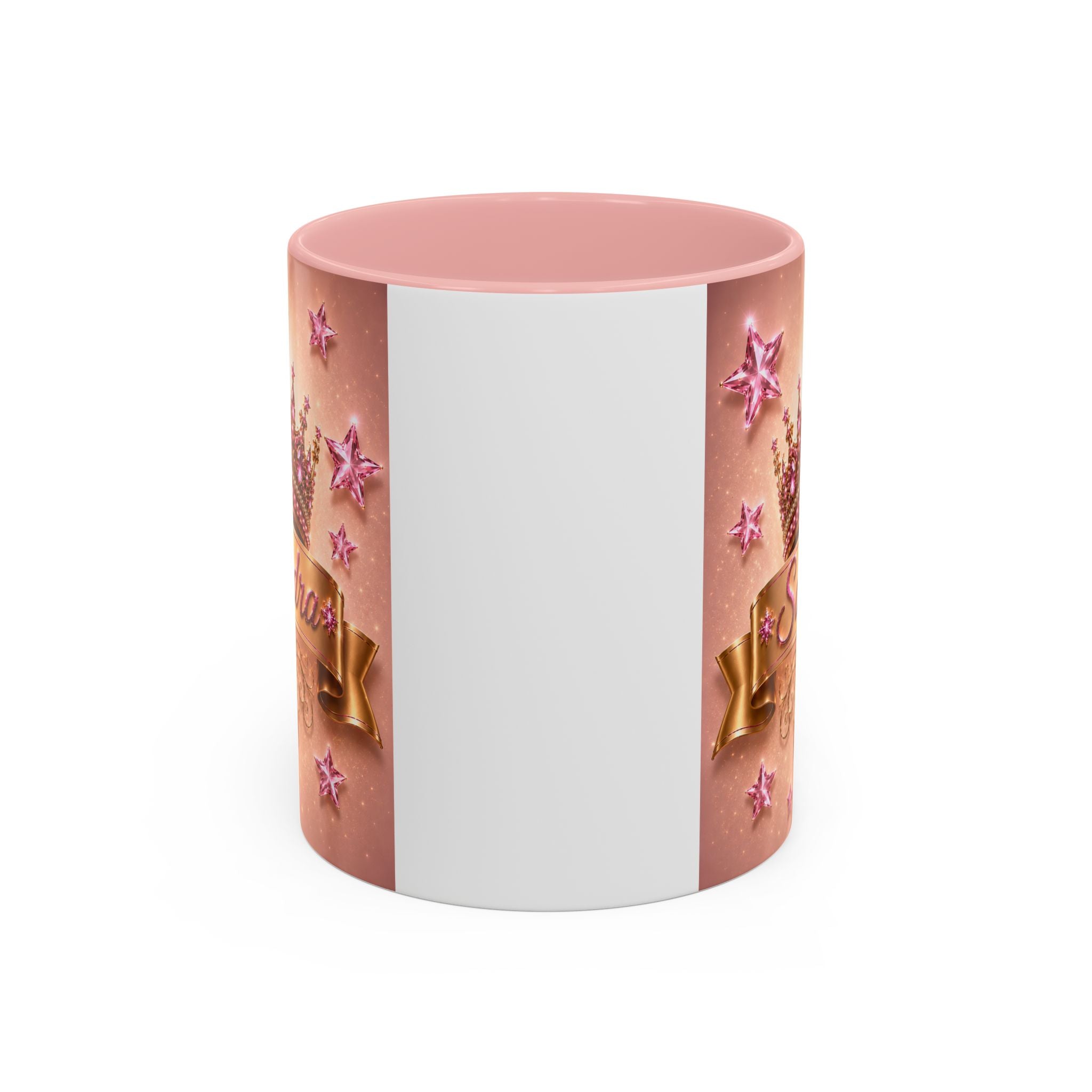 The Pink Crown of Destiny™ | Sandra Personalized Luxury Pink Accent Mug