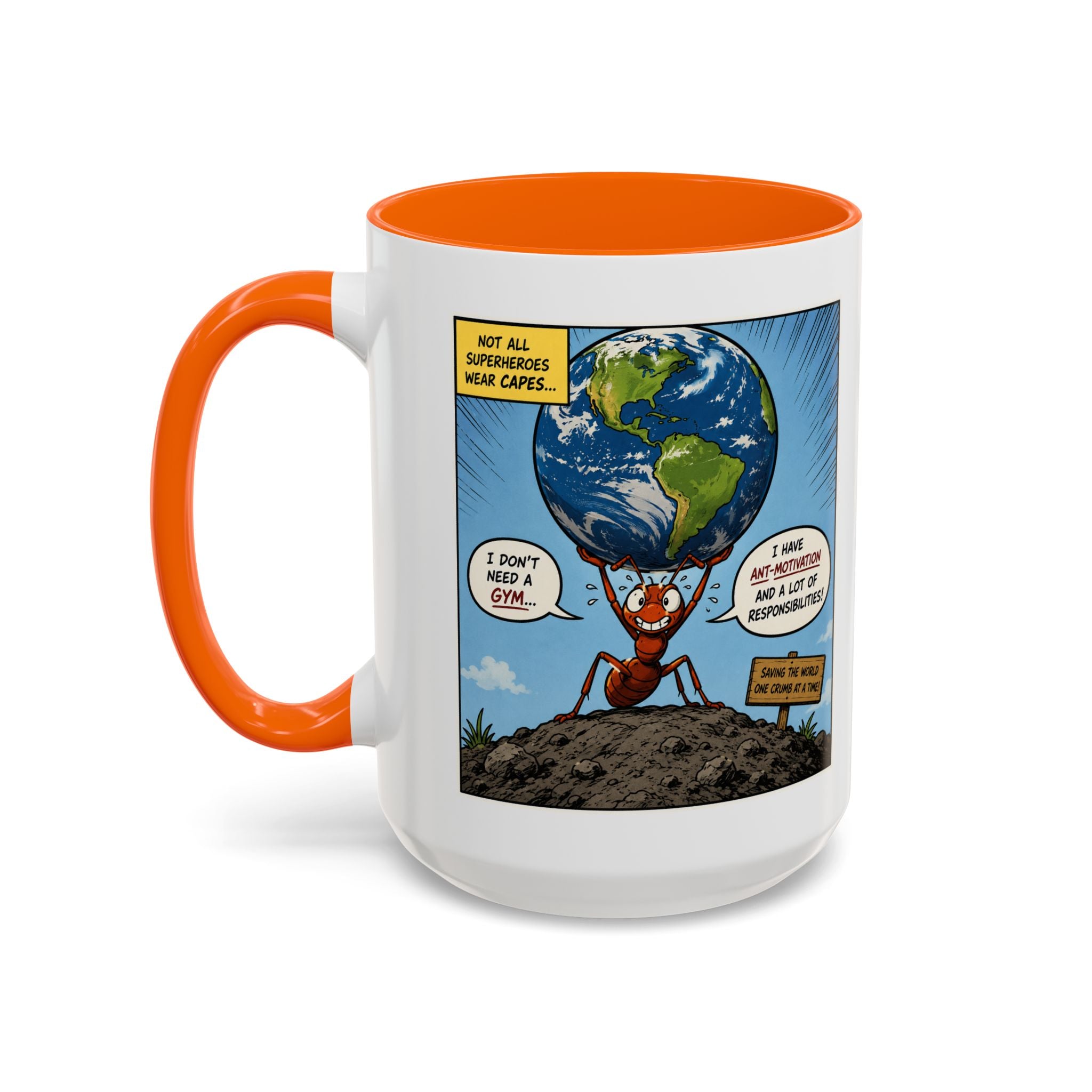 Ant-Motivation Comic Mug – Inspirational Coffee Mug | Funny Luxury Motivation Mug
