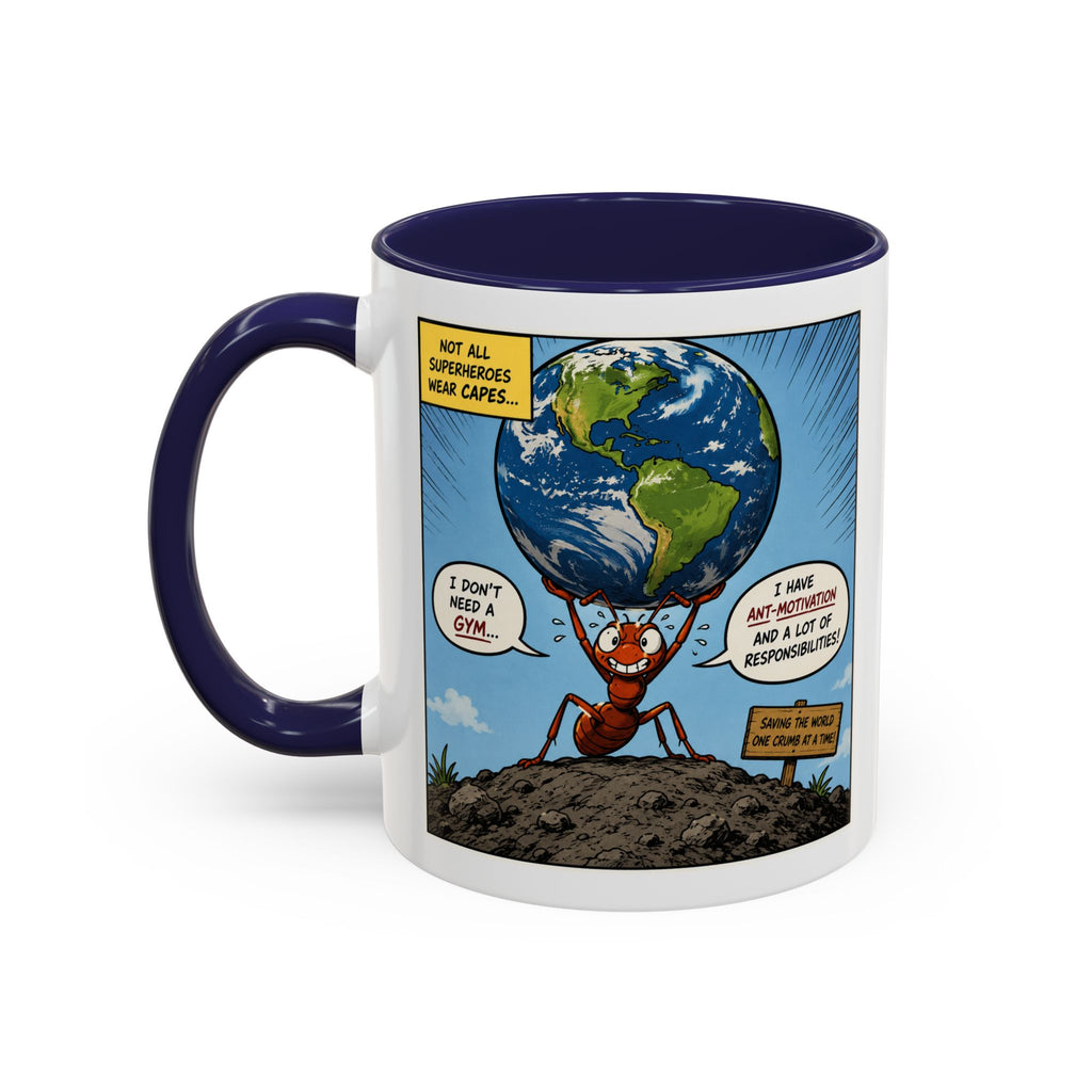 Ant-Motivation Comic Mug – Inspirational Coffee Mug | Funny Luxury Motivation Mug