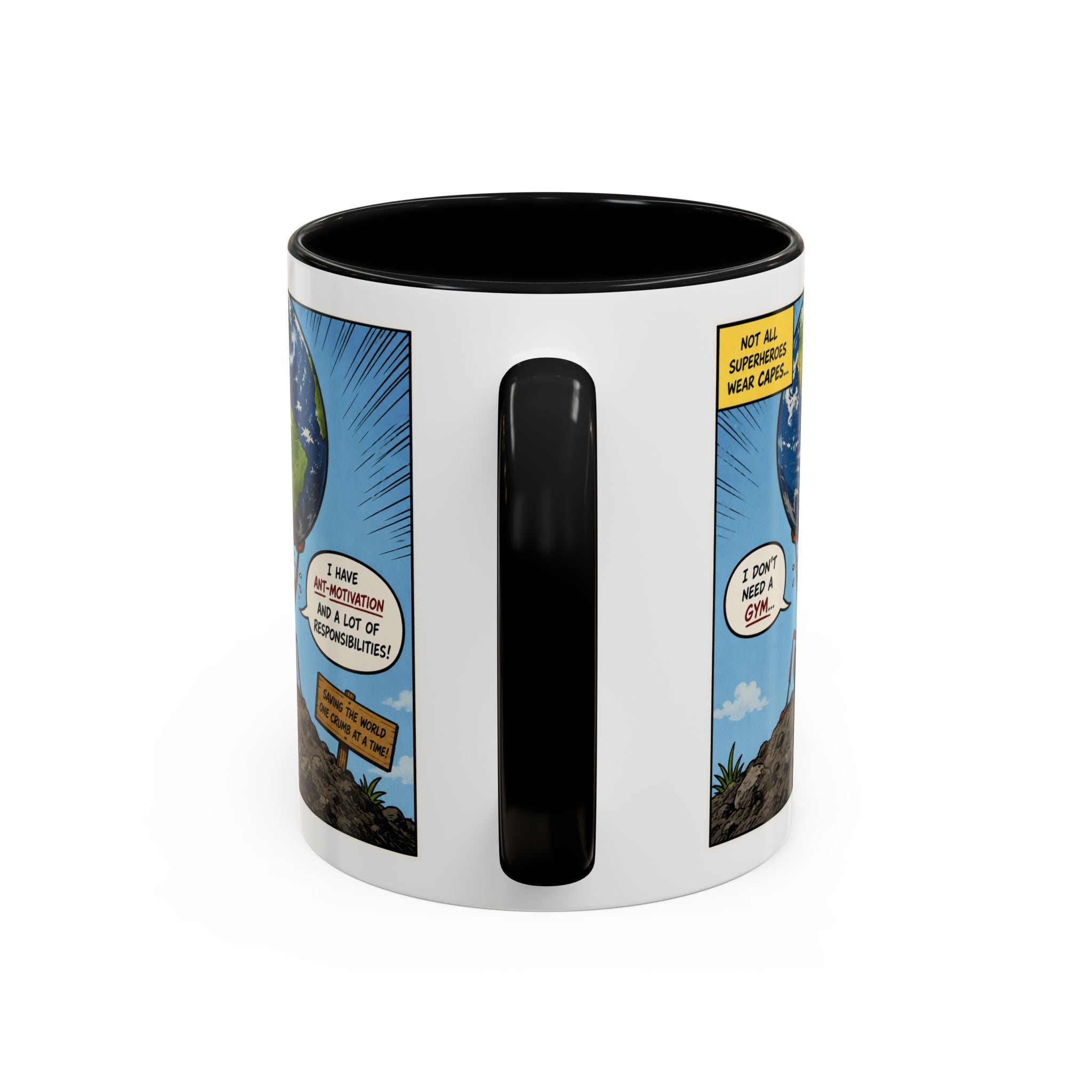 Ant-Motivation Comic Mug – Inspirational Coffee Mug | Funny Luxury Motivation Mug