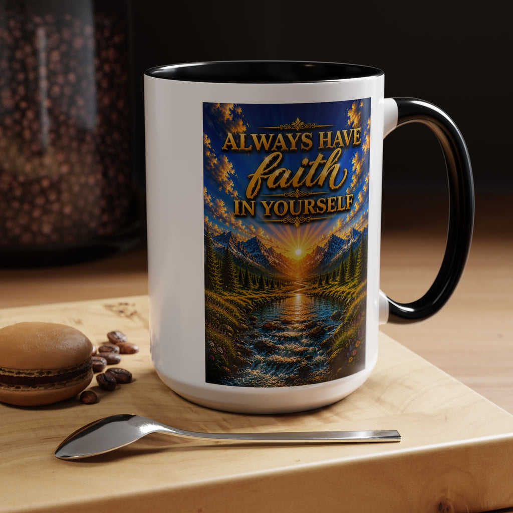 Always Have Faith in Yourself™ | Luxury Inspirational Sunrise Coffee Mug | Premium Motivational Ceramic Mug