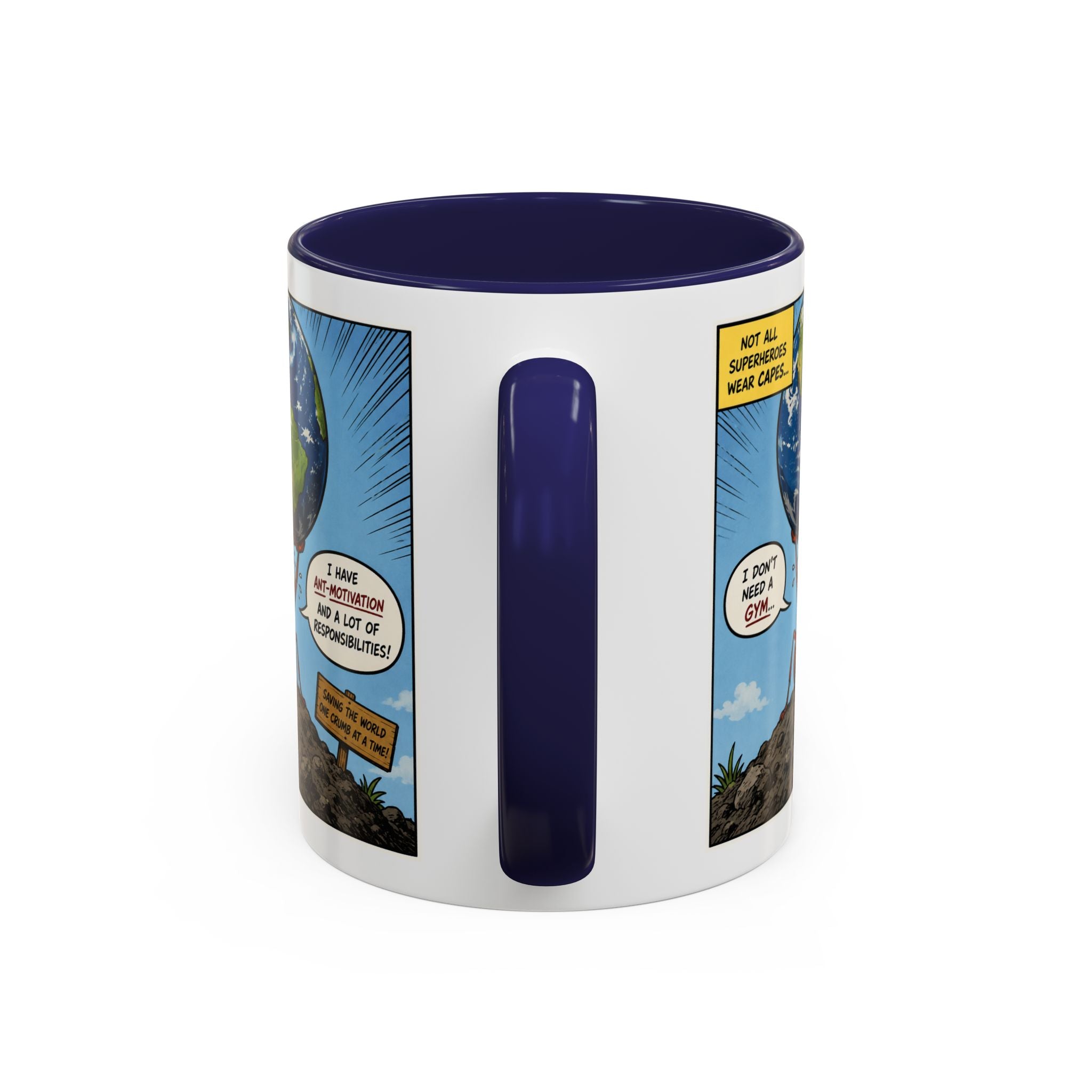 Ant-Motivation Comic Mug – Inspirational Coffee Mug | Funny Luxury Motivation Mug