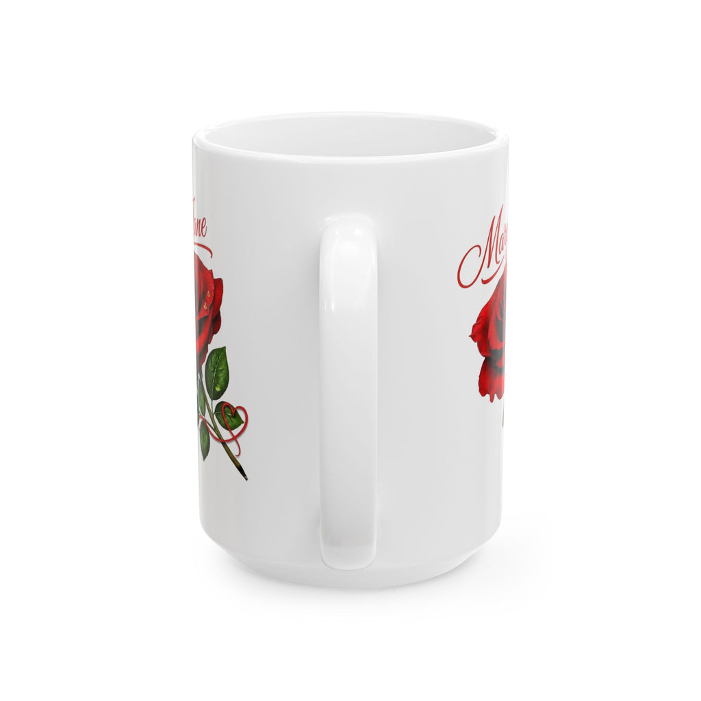 Mary Jane – A Name That Feels Familiar and Strong | Signature Rose White Mug – Elegant Personalized Gift