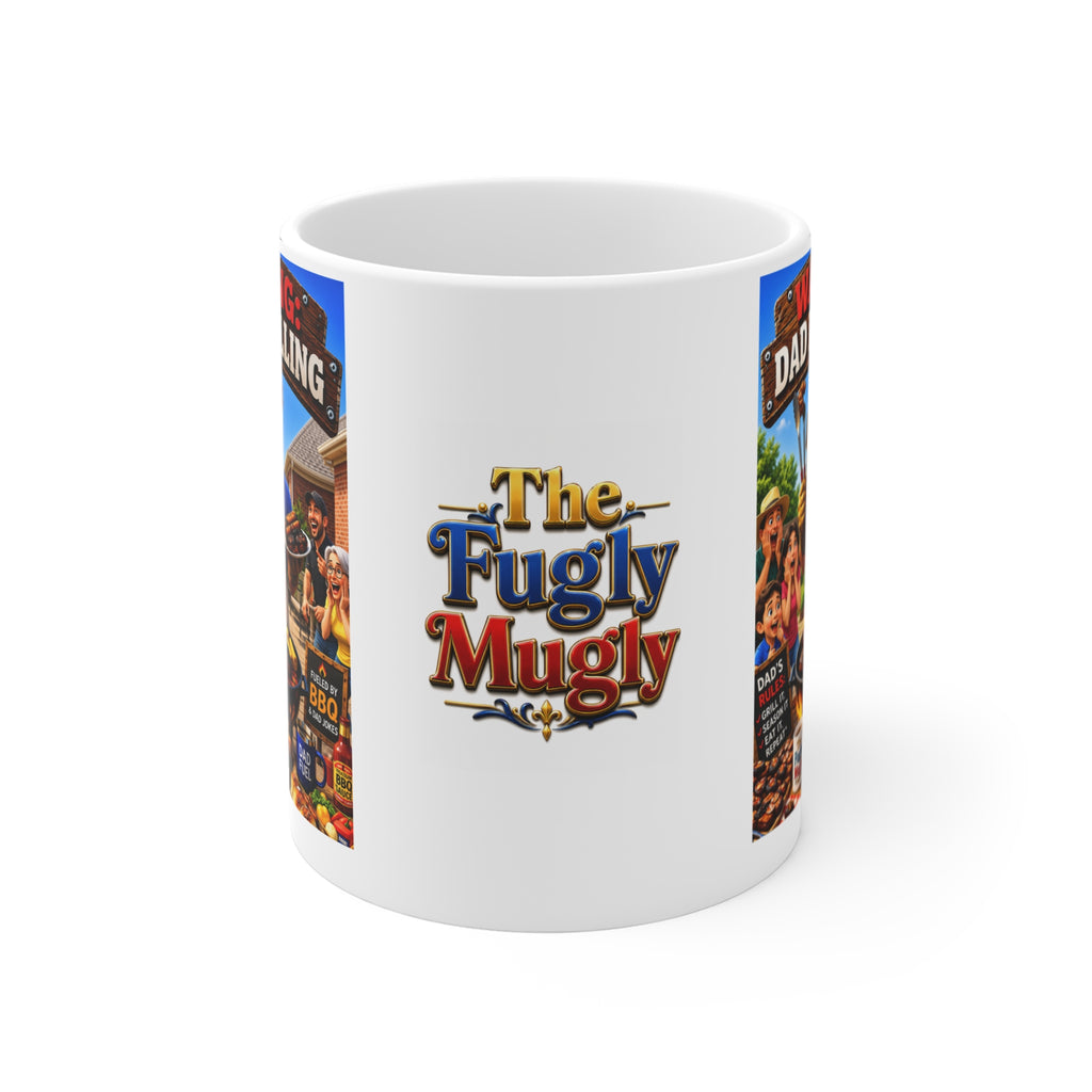 WARNING: Dad Is Grilling Coffee Mug – Funny BBQ Dad Gift | King of the Grill | Father’s Day Gift for Dad | Grill Master Mug