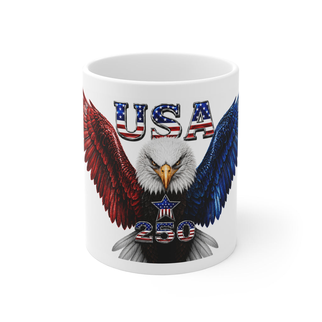 The Fugly Mugly™ USA 250 Eagle Mug | Freedom Collection | Premium Patriotic Coffee Mug