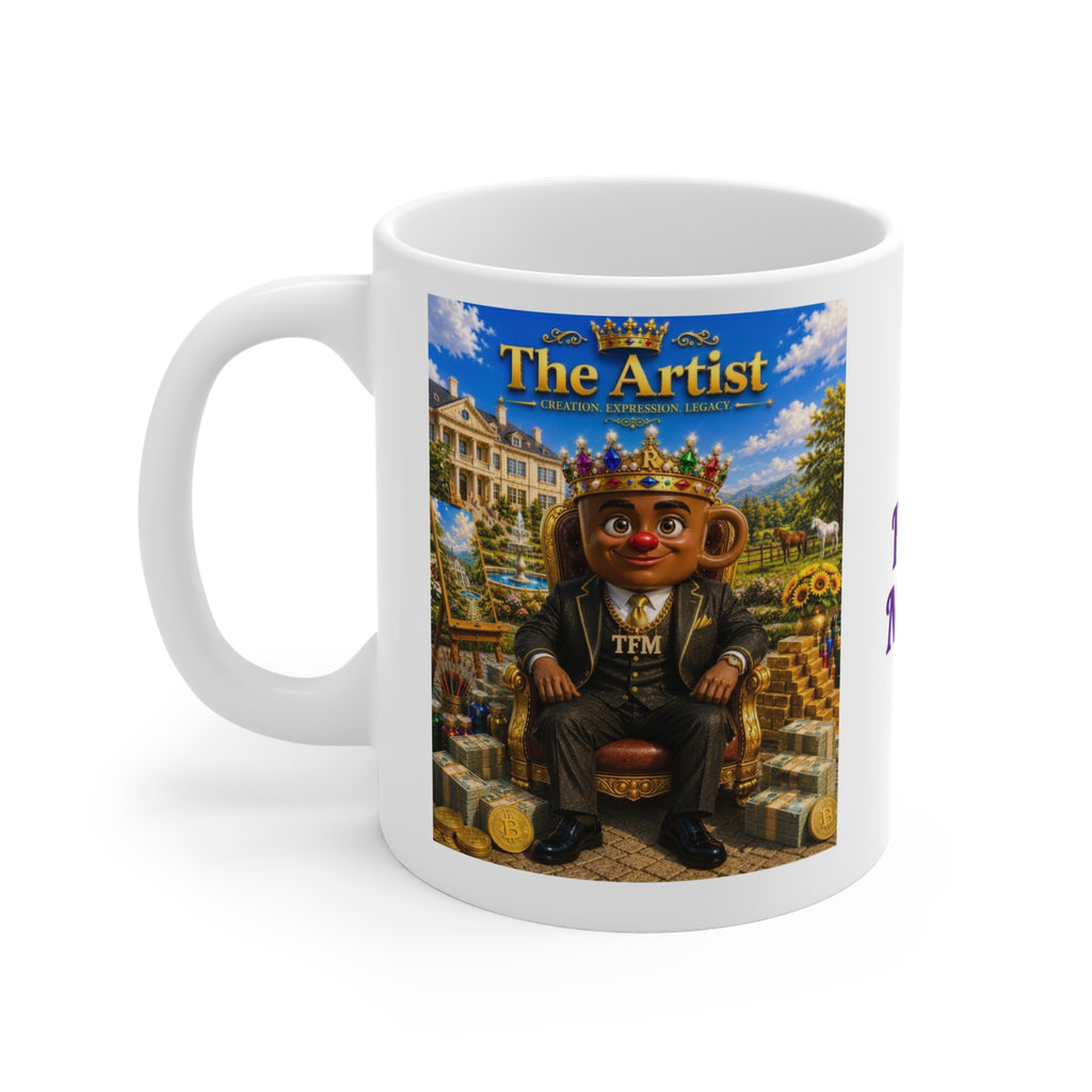 The Artist™ Luxury White Ceramic Mug – Premium Inspirational Coffee Cup | Creation • Expression • Legacy