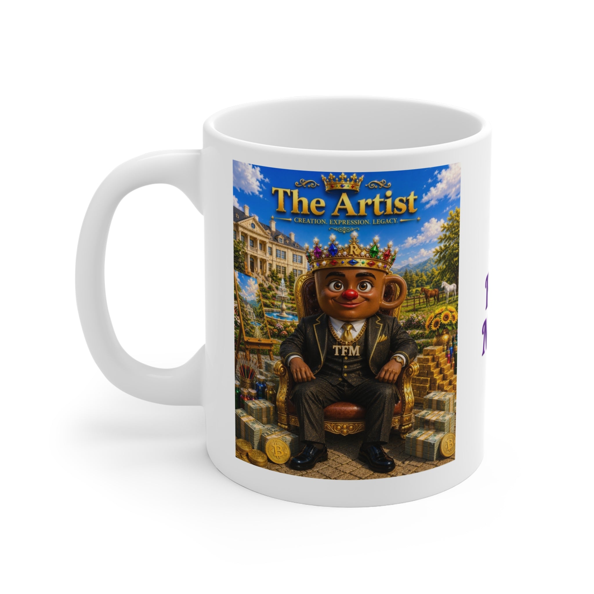 The Artist™ Luxury White Ceramic Mug – Premium Inspirational Coffee Cup | Creation • Expression • Legacy