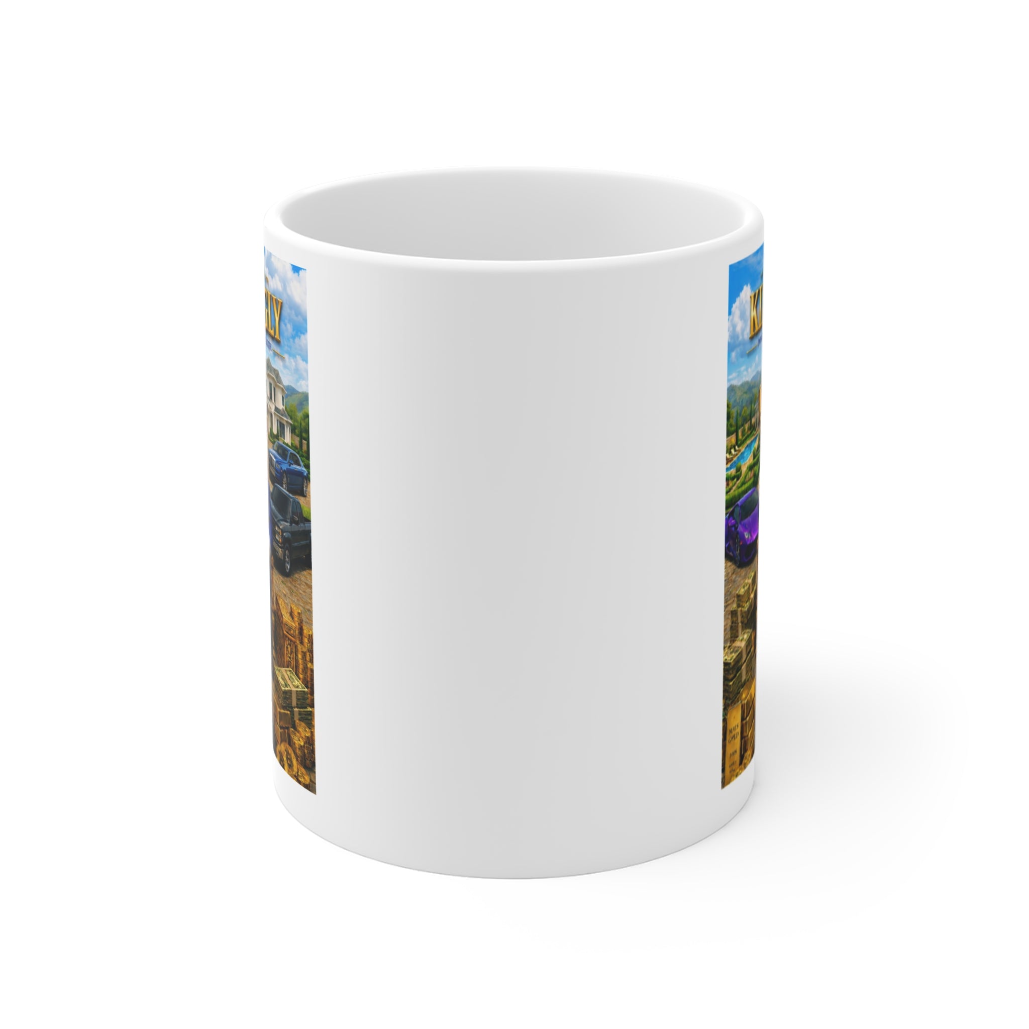 The King Fugly™ Luxury White Coffee Mug — Wealth • Vision • Power • Legacy