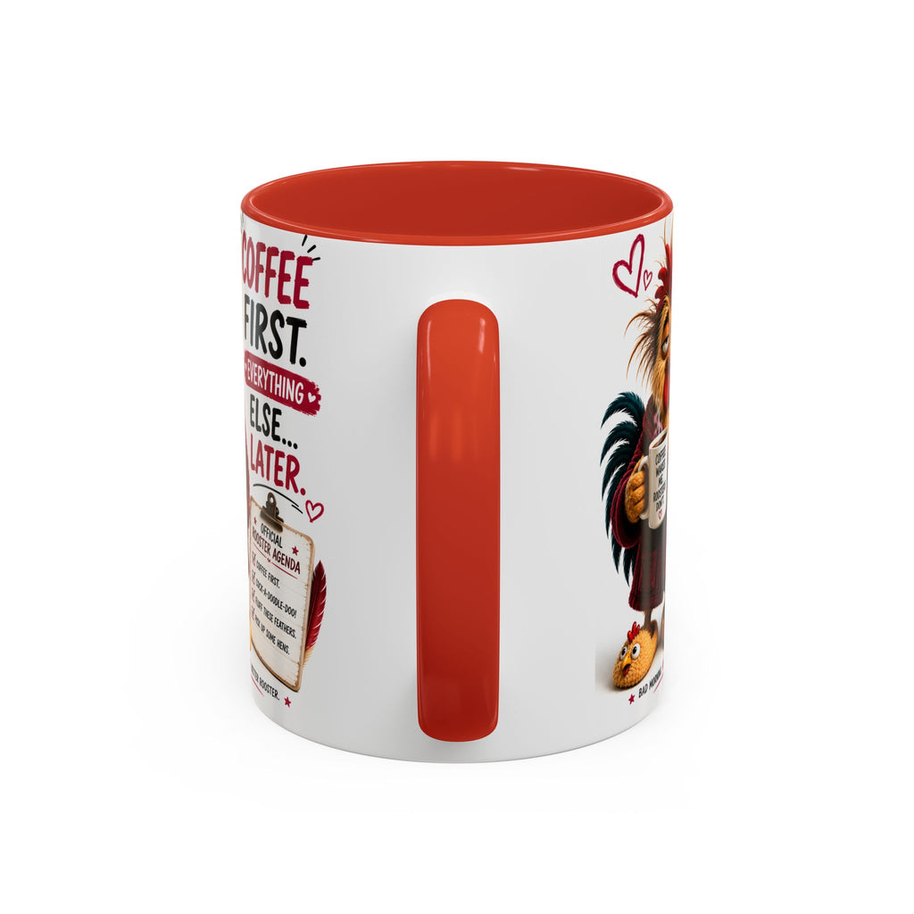Coffee First. Everything Else… Later.™ | Luxury Rooster Coffee Mug | Funny Farmhouse Morning Gift | Cozy Coffee Lover Ceramic Mug