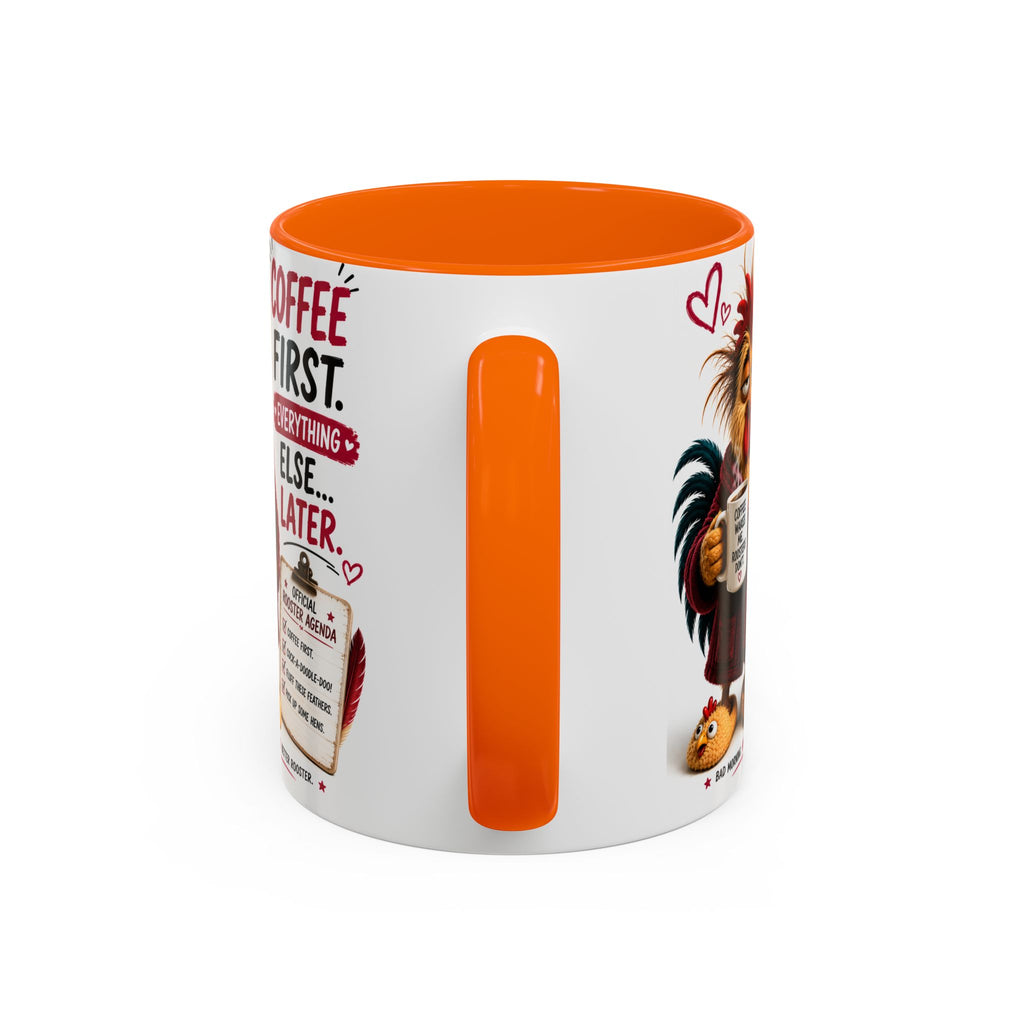 Coffee First. Everything Else… Later.™ | Luxury Rooster Coffee Mug | Funny Farmhouse Morning Gift | Cozy Coffee Lover Ceramic Mug