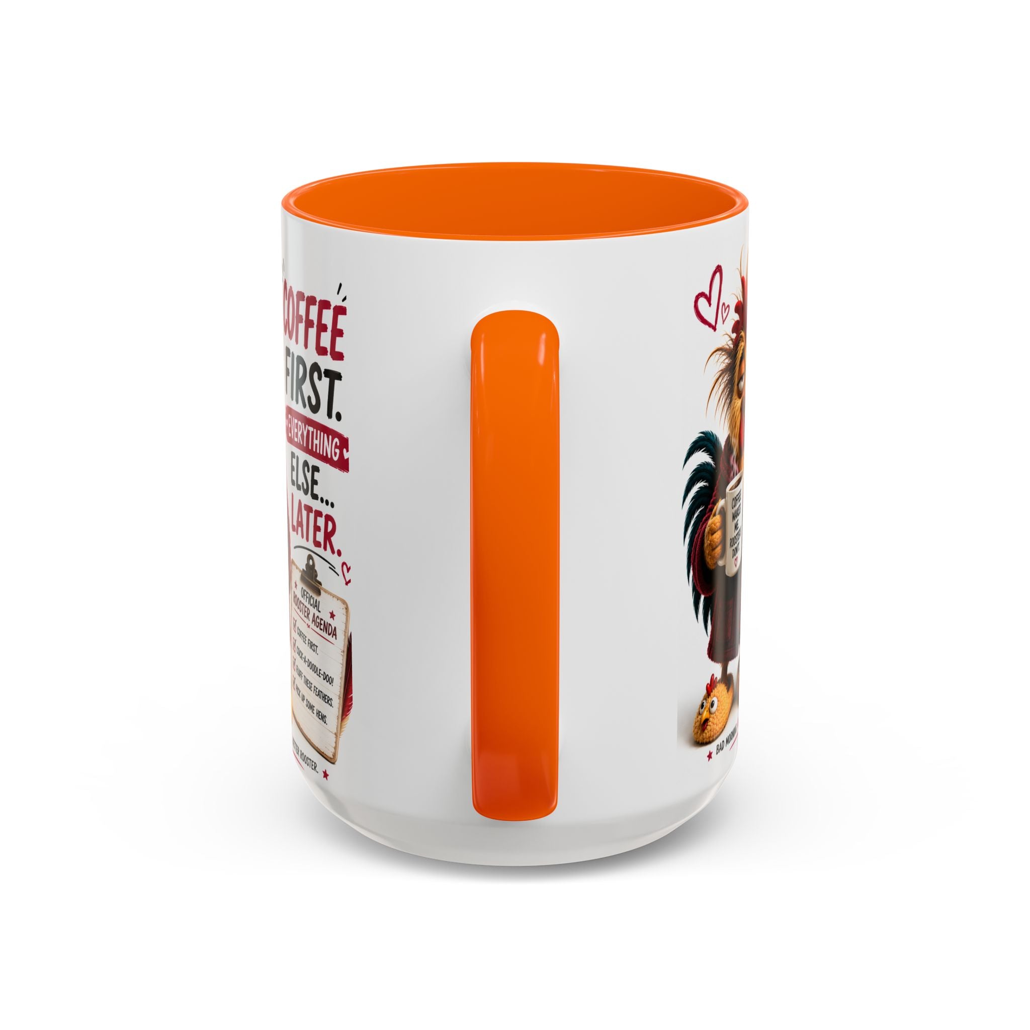 Coffee First. Everything Else… Later.™ | Luxury Rooster Coffee Mug | Funny Farmhouse Morning Gift | Cozy Coffee Lover Ceramic Mug