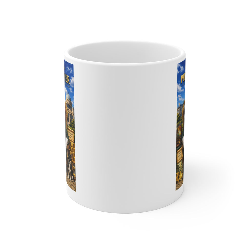 The Philosopher™ Luxury White Ceramic Mug – Premium Inspirational Coffee Cup | Vision • Wisdom • Legacy