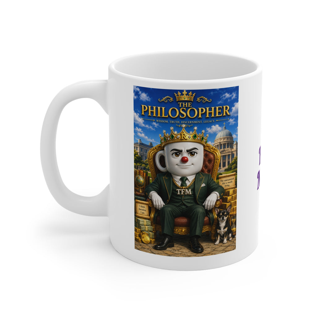 The Philosopher™ Luxury White Ceramic Mug – Premium Inspirational Coffee Cup | Vision • Wisdom • Legacy