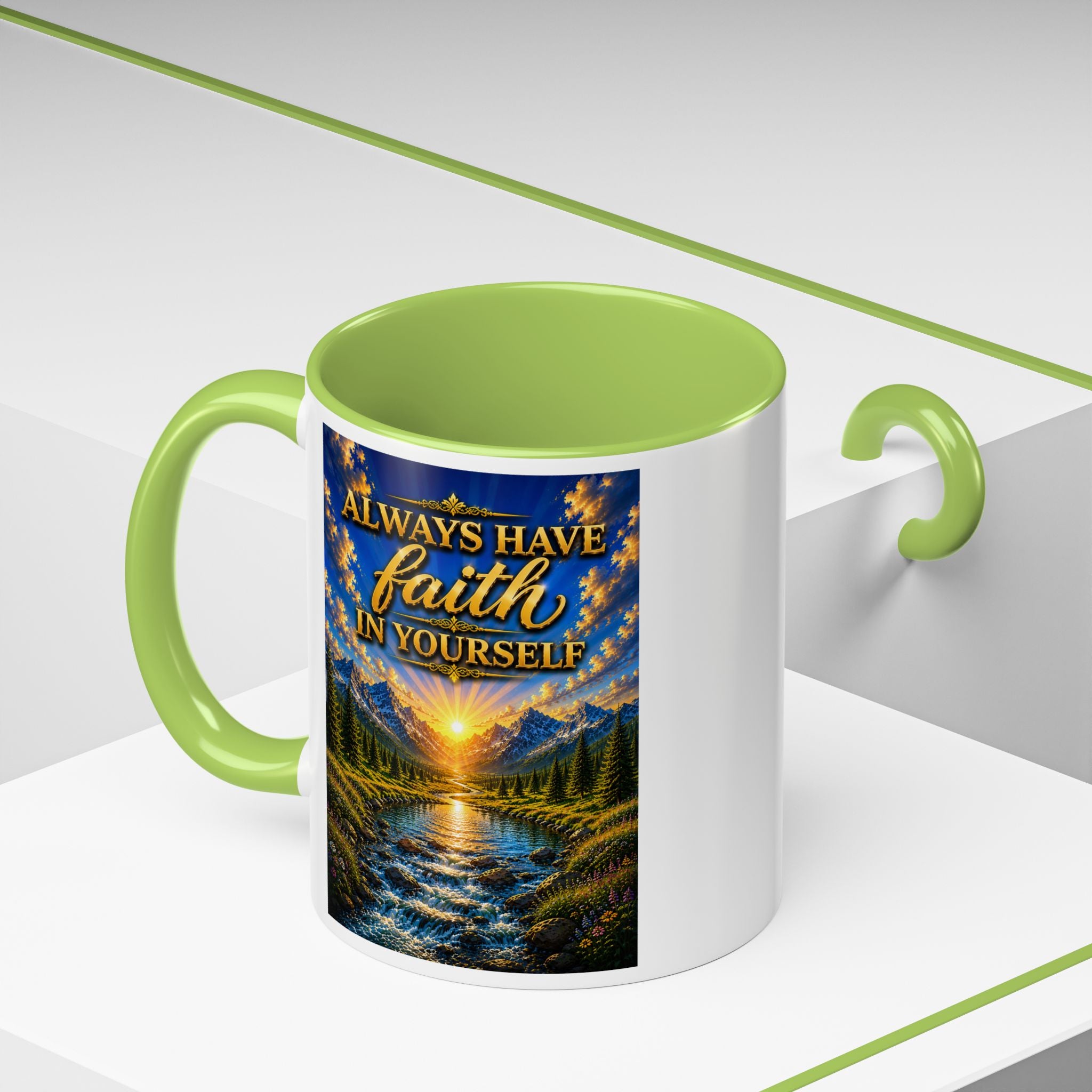 Always Have Faith in Yourself™ | Luxury Inspirational Sunrise Coffee Mug | Premium Motivational Ceramic Mug