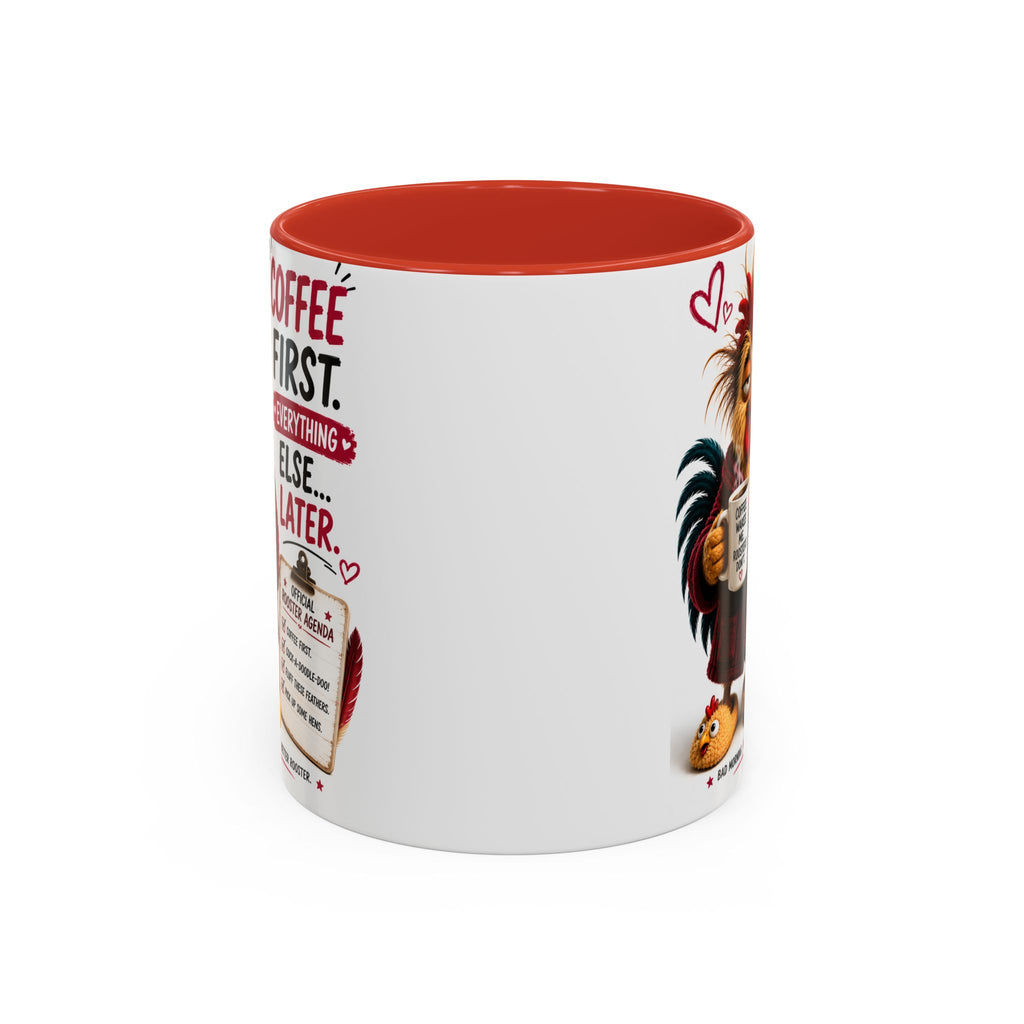 Coffee First. Everything Else… Later.™ | Luxury Rooster Coffee Mug | Funny Farmhouse Morning Gift | Cozy Coffee Lover Ceramic Mug