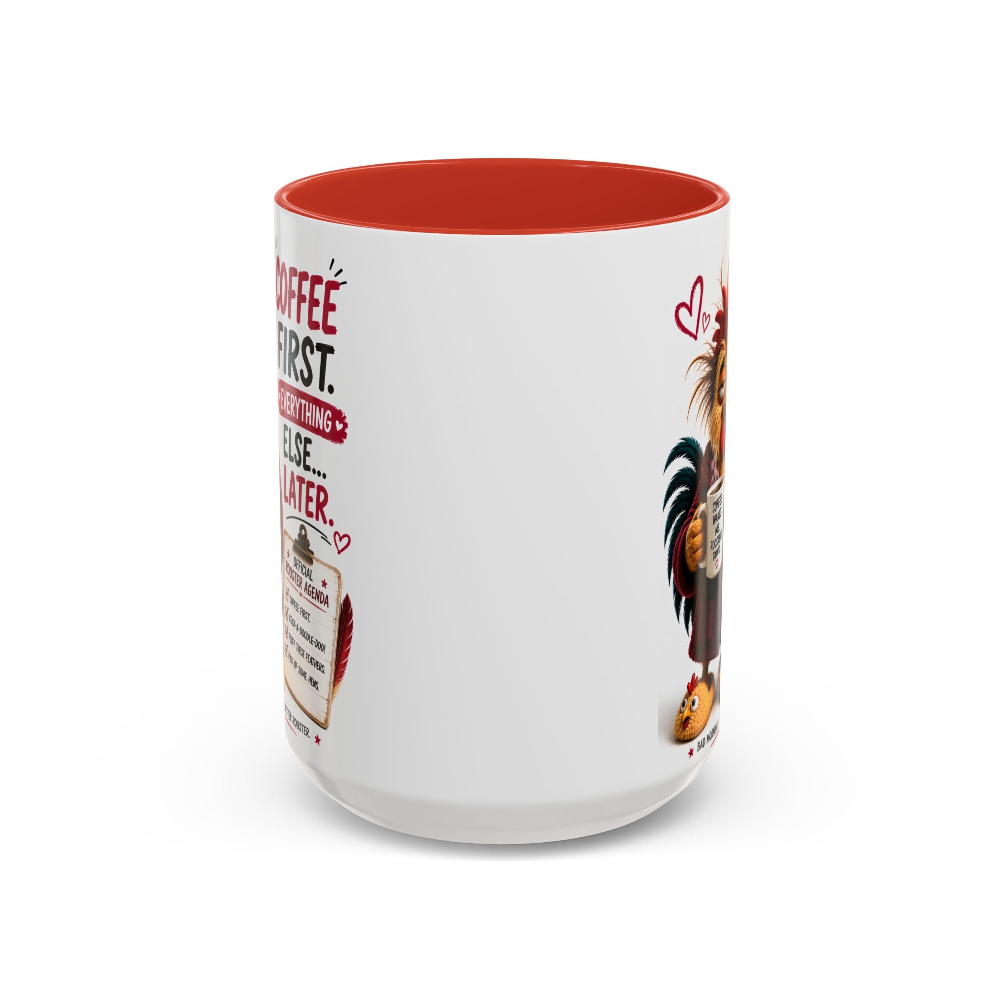 Coffee First. Everything Else… Later.™ | Luxury Rooster Coffee Mug | Funny Farmhouse Morning Gift | Cozy Coffee Lover Ceramic Mug