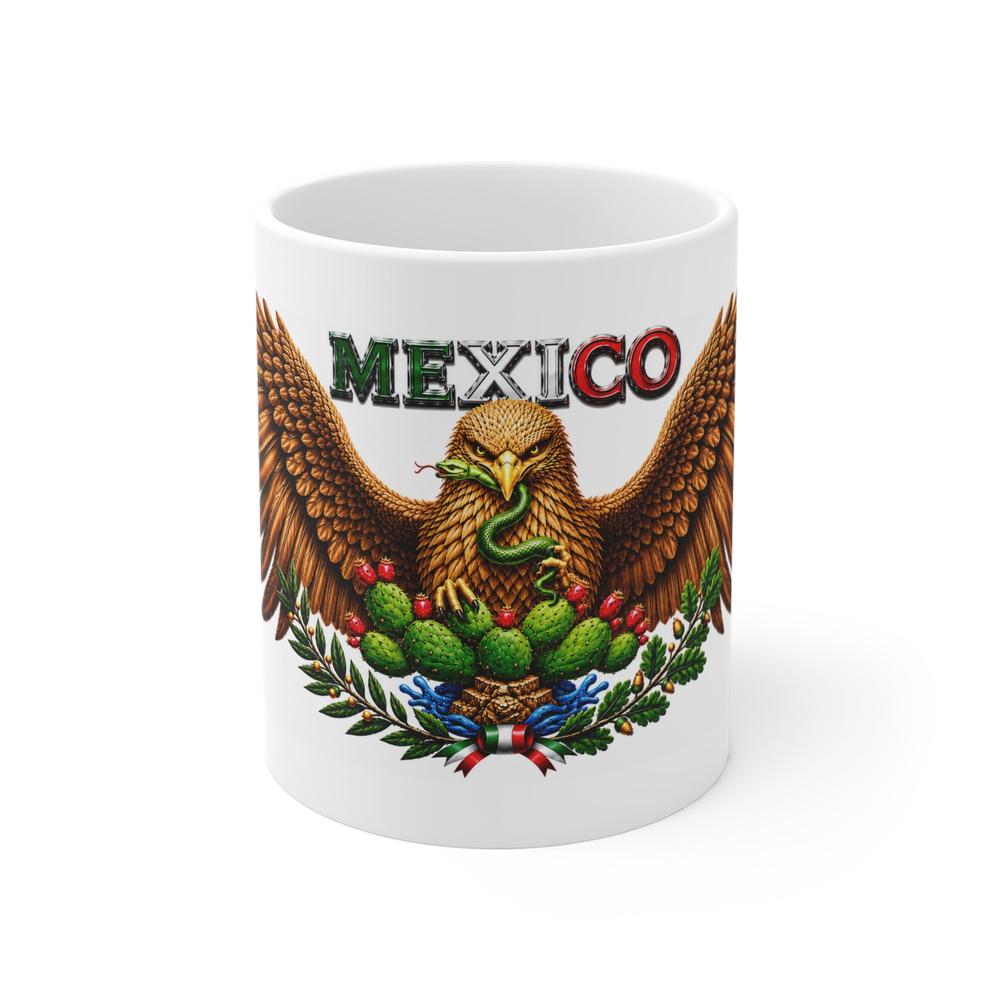 México Heritage Eagle Mug – Premium Luxury Mexican Coat of Arms Coffee Mug – Patriotic Mexican Pride Gift – Collectible Art Mug