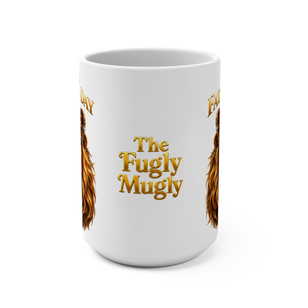 The Fugly Mugly™Happy Father’s Day Crowned Lion Mug – Luxury King Dad Coffee Mug, Regal Father Gift, Premium Lion Crown Design, Legendary Dad Gift