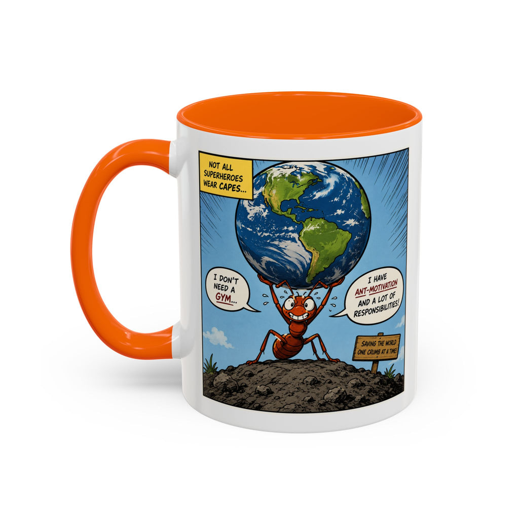 Ant-Motivation Comic Mug – Inspirational Coffee Mug | Funny Luxury Motivation Mug