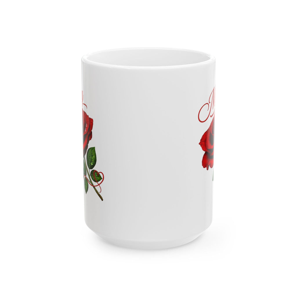 Mary – A Name That Feels Timeless | Signature Rose White Mug – Personalized Elegant Gift