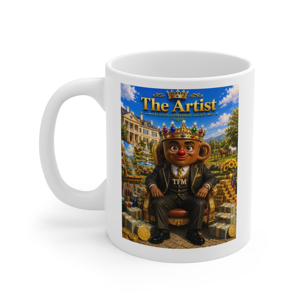 The Artist™ Luxury White Ceramic Mug – Premium Inspirational Coffee Cup | Creation • Expression • Legacy