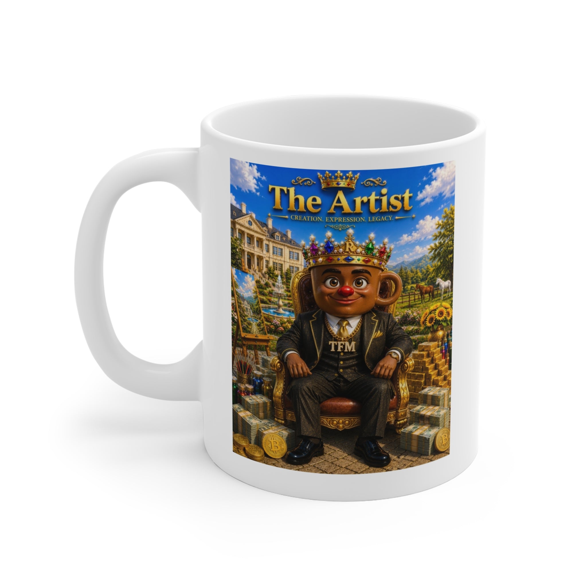 The Artist™ Luxury White Ceramic Mug – Premium Inspirational Coffee Cup | Creation • Expression • Legacy