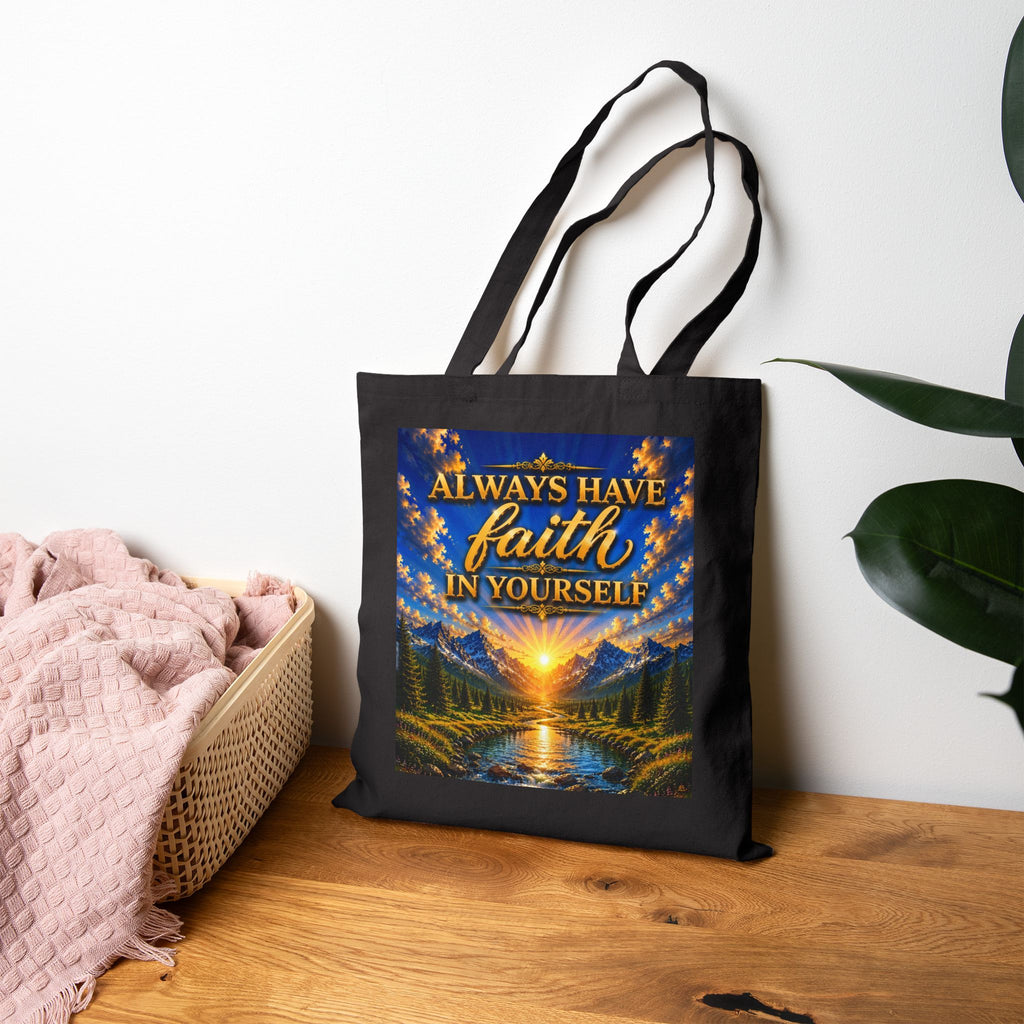 Always Have Faith in Yourself – Luxury Inspirational Canvas Tote Bag