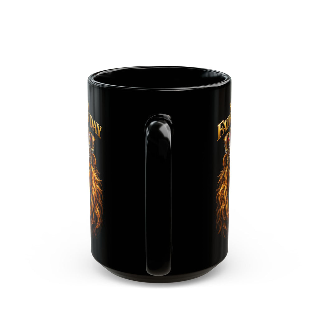 The King™ Luxury Father’s Day Black Mug – Royal Lion Crown Coffee Mug • Strength • Leadership • Legacy • Premium Gift for Dad