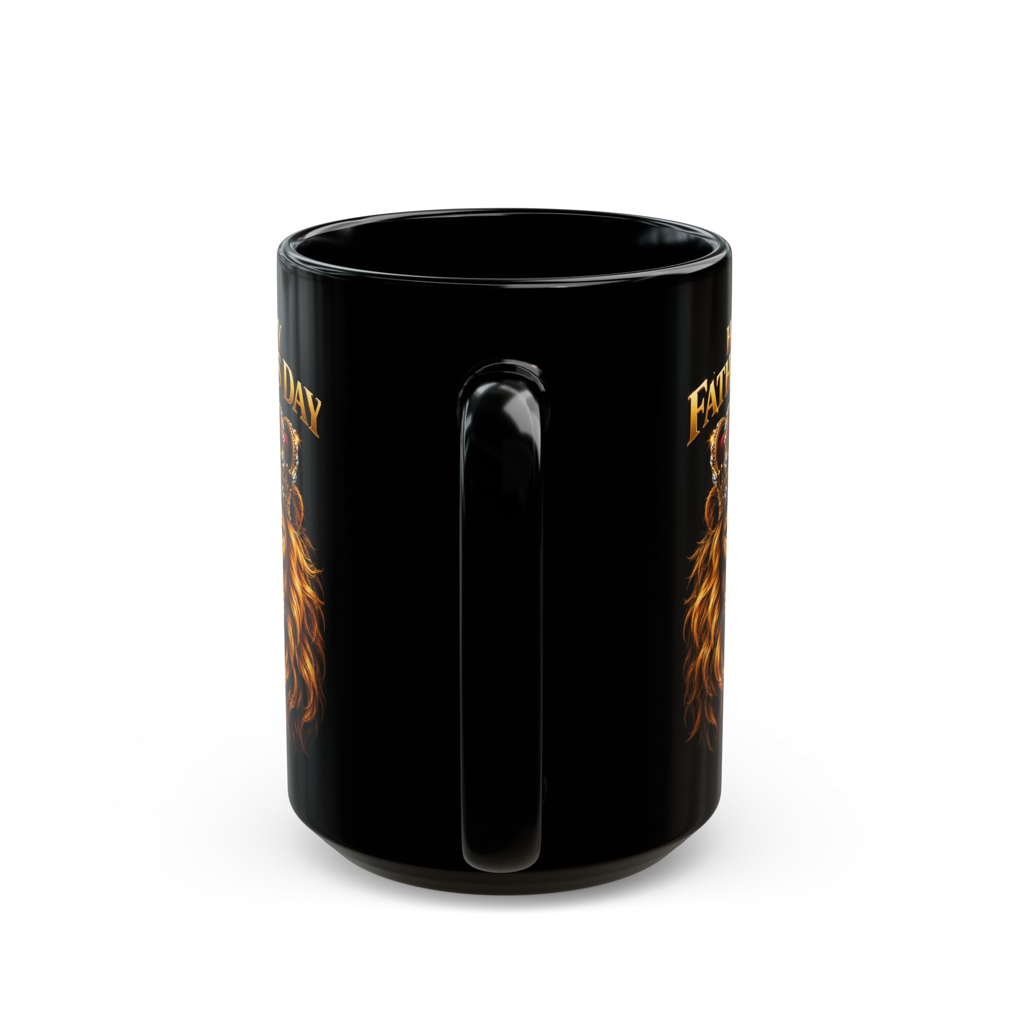 The King™ Luxury Father’s Day Black Mug – Royal Lion Crown Coffee Mug • Strength • Leadership • Legacy • Premium Gift for Dad