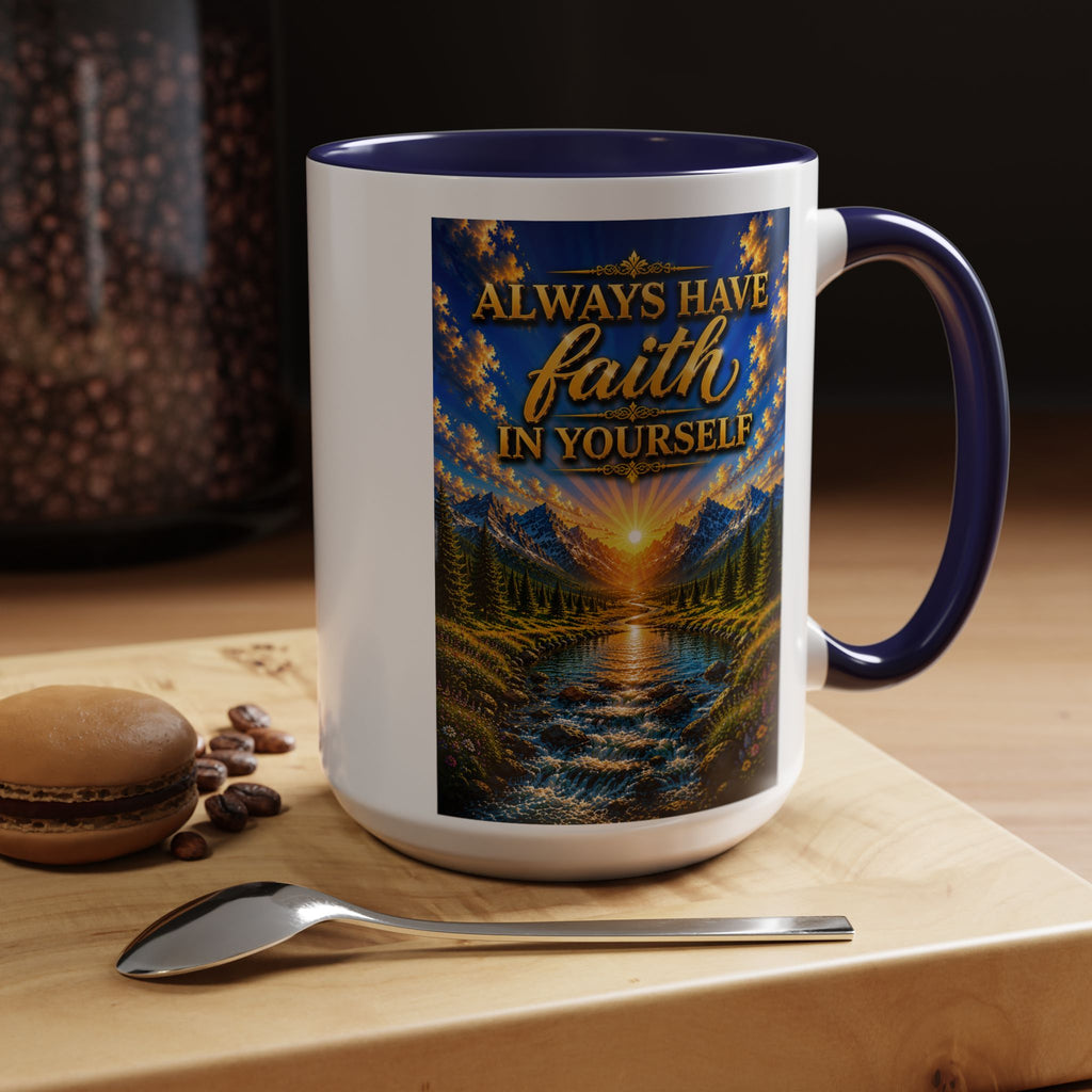 Always Have Faith in Yourself™ | Luxury Inspirational Sunrise Coffee Mug | Premium Motivational Ceramic Mug