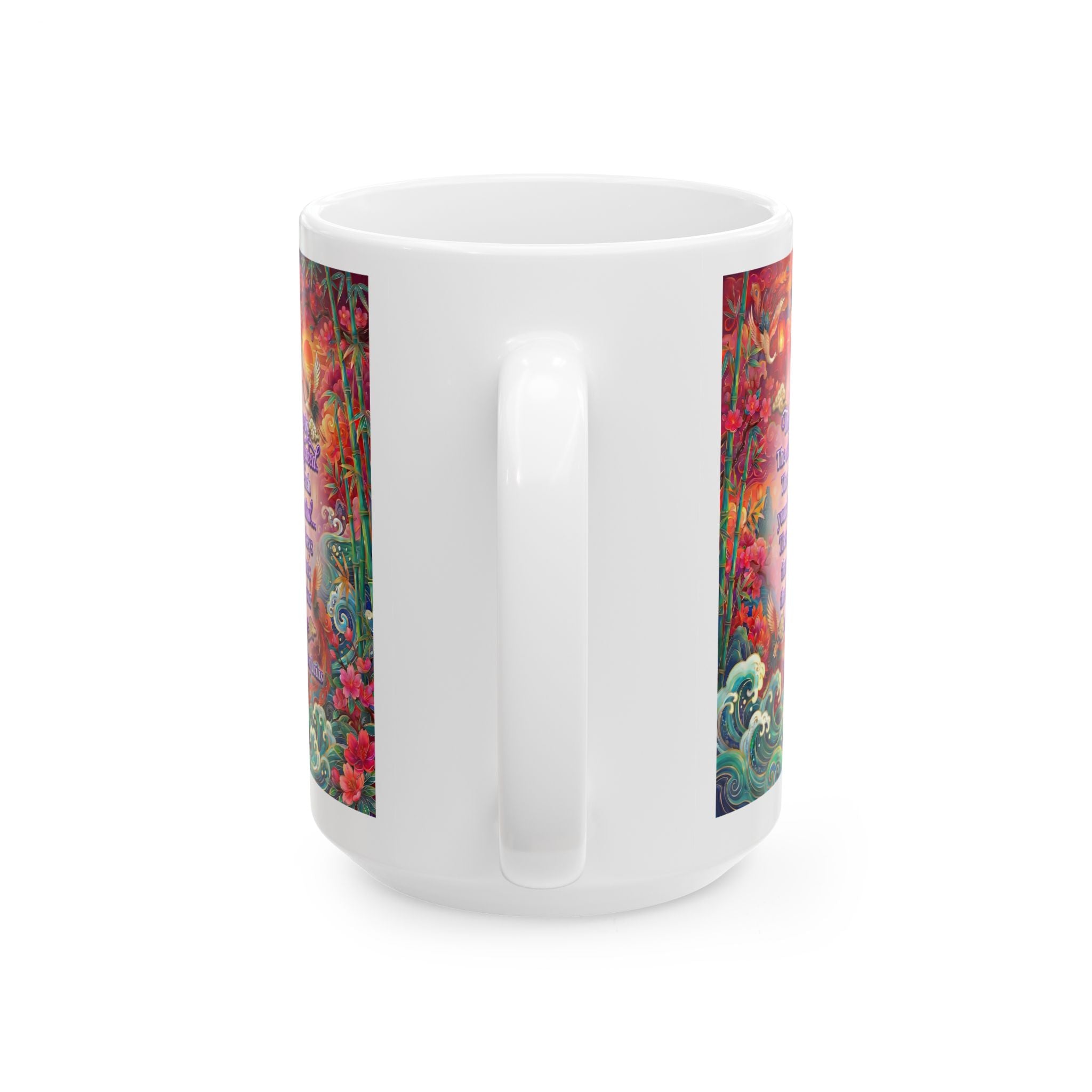 The Keys to Excellence – Confucius Wisdom White Mug | Luxury Philosophy Coffee Mug