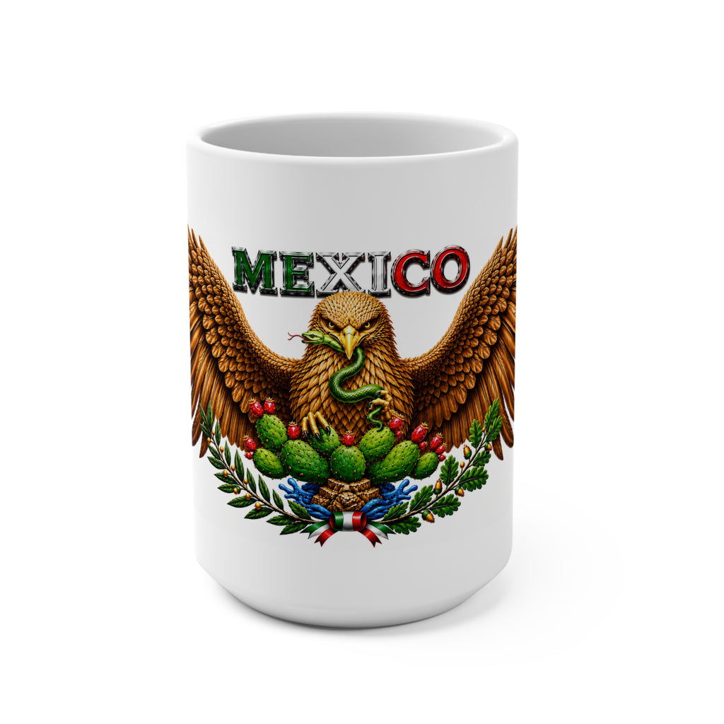 México Heritage Eagle Mug – Premium Luxury Mexican Coat of Arms Coffee Mug – Patriotic Mexican Pride Gift – Collectible Art Mug